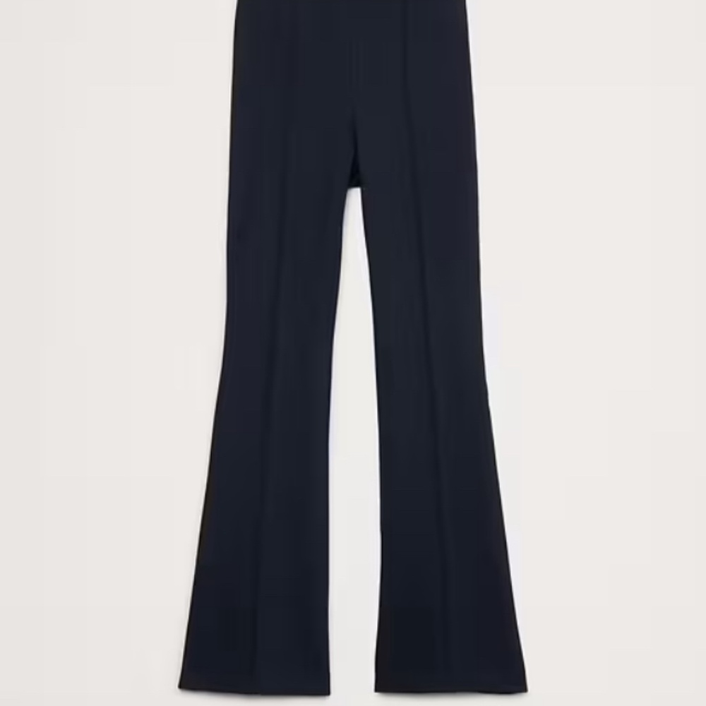 Ponte flared  pull on pants black